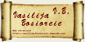Vasilija Bosiorčić vizit kartica